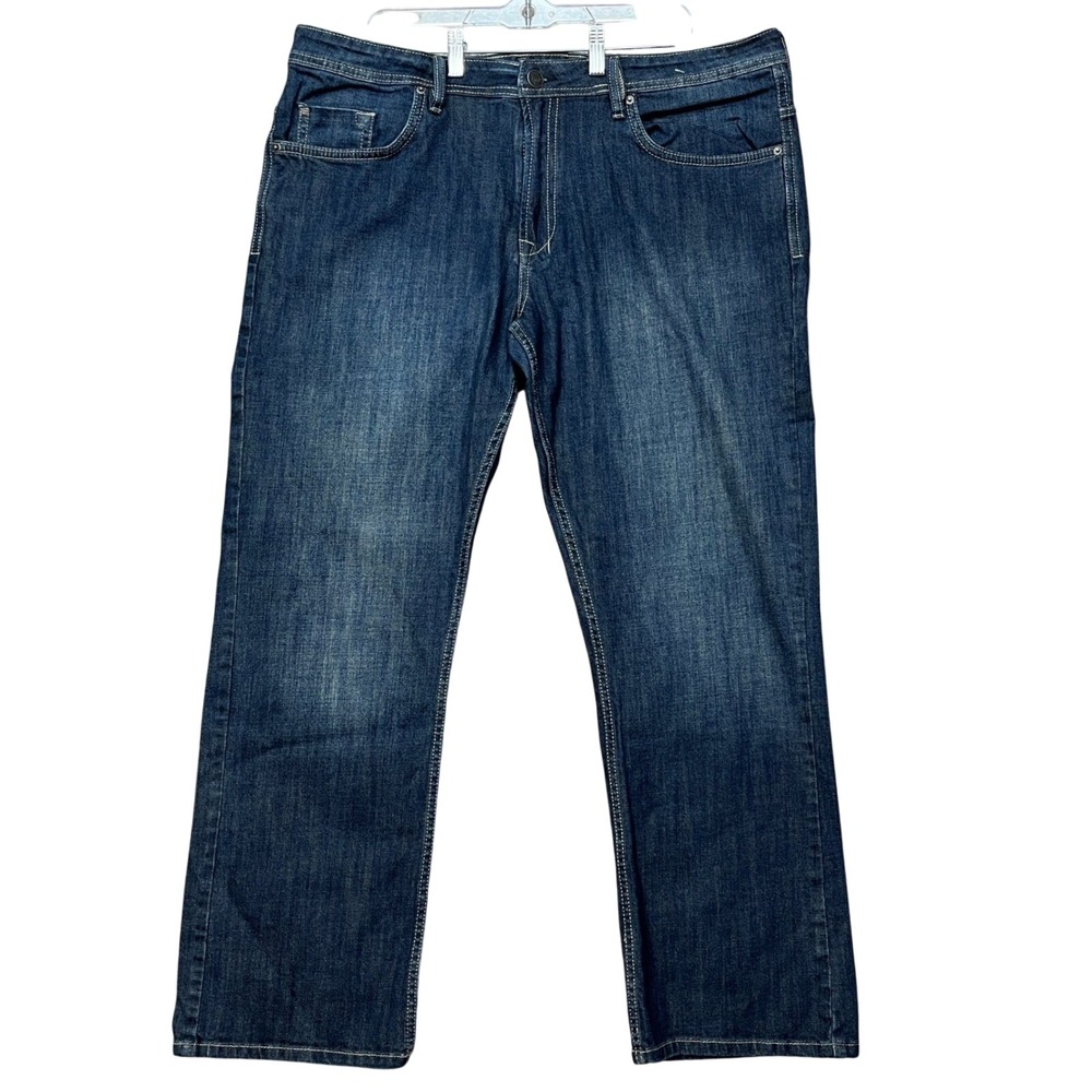 Buffalo David Bitton Driven-X Basic Jeans Men 40x30 Dark Wash Straight Leg Denim
